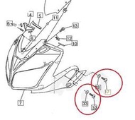 車殼螺絲-車殼螺絲塑膠墊片FZ1/FZ6/R1/R6/MT09/MT10-90110-06200-90202-06170