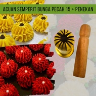 Acuan Semperit Dahlia Pecah 15 Tembaga dengan Kayu Penekan