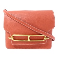 HERMES Clemence皮革 Roulis 23金扣肩背袋