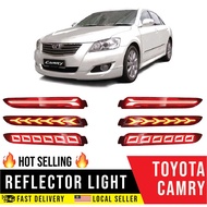 Camry Rear Reflector LED Light Back Bumper Modellista Toyota Accessories Brake XV40 2007 2011