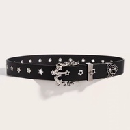BGS-585 Men's and Women's Belt Retro Denim Punk Leather Fashion Belt Y2k Belt