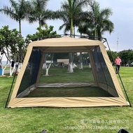 Outdoor Automatic Canopy Tent 8-10 Pergola Rainproof Thickened Silver-Coated Sunshade Anti-Mosquito 