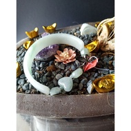 X261 Ready Stock Half Bangle (wrist 13cm 14cm) 翡翠半镯 HB