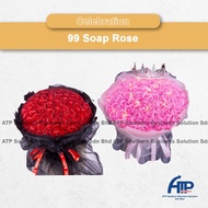 99 Stalk Soap Roses Flower Bouquet With Romantic Meaning Suitable For Anniversary Valentine's Day