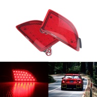 ANGRONG 2x Red Lens LED Rear Bumper Reflector Tail Brake Stop Light For Mazda 3 Axela BM BL 5D Hatch