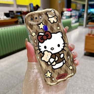 Casing HP OPPO R15 R17 Case Cat And teddy Bear Pattern New HP Case Double Simple Silicone Case Softcase