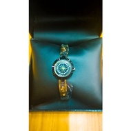 Luxury Svvistun Japan Quartz Black band Crystal with date women watch Free Luxury Box