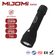 ไฟฉาย EXF93ระเบิด Mijomi ระยะลำแสง500เมตร250ลูเมนไฟฉายป้องกันการระเบิดชนิด C ไฟฉายชาร์จไฟได้แบบพกพาข