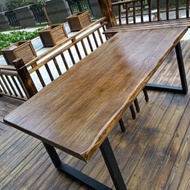 ONE - 實木傢具 電腦桌 會議枱 餐枱 戶外桌 【180x80x75cm高】桌厚5cm