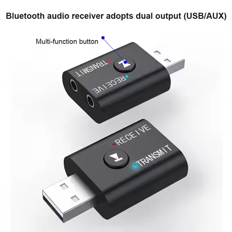 2 In 1 USB Wireless Bluetooth-compatible Adapter 5.0 Transmiter TR6 For Computer TV Laptop Speaker H