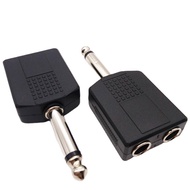 Audio 6.5 One Point Two 6.35 Head Mono Mixer Audio Adapter 6.5 Male Head to Dual 6.5 Female Head