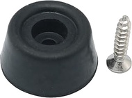 4PCS Pool Cue Stick Butt Protector Protective Pad with 4 Screws 27x30x13 mm Rubber Flat Bottom Rest 