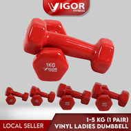 Vinyl Dumbbell Lady 1kg 2kg 3kg 4kg 5kg Dumbbells In (1 Pairs) / Dumbbell Wanita 1kg 2kg 3kg 4kg 5kg