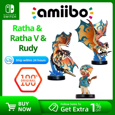 Nintendo Amiibo Monster Hunter Stories 3 Twisted Reflection Ratha V Rudy for NS Switch Console Oriri