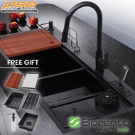 SORENTO Multifunction / Workstation Kitchen Sink Stainless Steel 304 Satin/Black/Gold Coated SRTKS8825 / SRTKS8825-BL