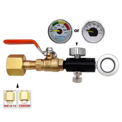 Soda Water CO2 Refill Adapter for Sodastream Quick Connect Cylinder DUO Art Terra Charging,Ball Valv