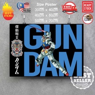 (Ready Stock) Mobile suit Gundam 144 RX-78-2 / RX78-2 / RX78 2 Gundam wall poster sticker deco poste