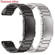 22mm 26mm Titanium Alloy Quick Fit Replace Strap Metal Band For Garmin Fenix 7 7X 6 6X Pro 5 5X Plus 3 3hr 2 Marq Gen2 Forerunner 965 955 945 935