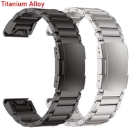 22mm 26mm Titanium Alloy Quick Fit Replace Strap Metal Band For Garmin Fenix 7 7X 6 6X Pro 5 5X Plus