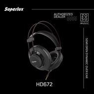 SUPERLUX HD672 BLACK SEMI OPEN DYNAMIC OVER EAR HEADPHONES  (SUPERLUX/ HD672/ HEADPHONES/ ZOSO MUSIC