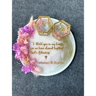 customised Gold Ring Engagement Epoxy Tray Resin