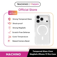 MACHINO Tempered Glass Clear MagSafe Case iphone 17 WATER/ / 17 Pro / 17 Pro Max iphone Case Casing 