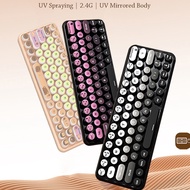 Ergonomic 2.4G Wireless Keyboard Mouse Combination 65-Key Gradient Color Keyboard Suitable for Deskt