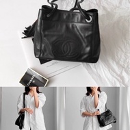 「JL精品代購」9新 Chanel  Vintage 香奈兒玳瑁流蘇雙肩帶肩背包