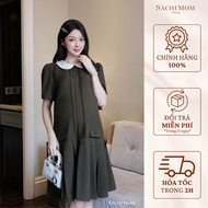 SACHIMOM Gown DRESS - CARLYN DRESS Pleated Office Gown