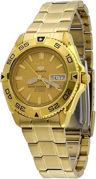 Seiko 5 Sports #SNZB26J1 Mens Japan Gold Tone Stainless Steel 100M Automatic Dive Watc1 by Seiko Watches