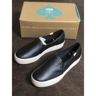 keds women's shoes navy blue first layer cowhide 3.5CM heel good