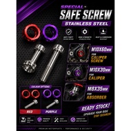 SAFE SCREW STAINLESS STEEL M10X60MM/M10X30MM/M8X35MM FOR CALIPER/ABSORBER SCREW