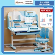 Bàn học chống gù chống cận cao cấp D90 size lớn 90cm bàn học sinh thông minh cho bé bàn nâng hạ bằng