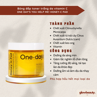 [Hàng có sẵn] Bông đắp toner trắng da vitamin C ONE DAYS YOU Help Me! Honey-C Pad [Glow Beauty]