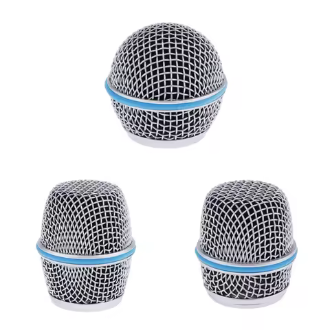 Replacement Microphone Ball Head Mesh Grill Head Microphone Grille Replacement Head DIY Replacement 