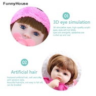 Fhid Mainan Boneka Bayi Perempuan Reborn 17 Mirip Asli Bahan Silikon
