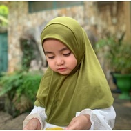 Children's Hijab Bergo chin malay instant chin headscarf malaysia jersey 0-7 years