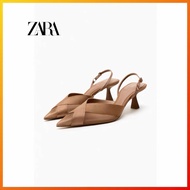 ZARA Women's Shoes Brown French Style High Heels 2801110 098