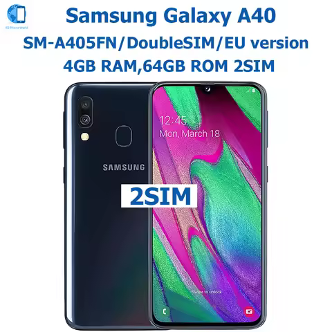 Samsung Galaxy A40 Smart Android Phone Global Version 5.9-inch AMOLED 1080 * 2340 25MP Samsung Smart