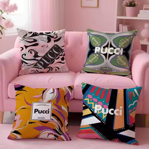 Brand E-EMILIO PUCCI SRLS Cushion Cover Comfortable Reversible Pillow Cover Ideal for Car Sofa Bedro