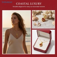 [Initiatour] Brass Charm Pendant Ex Voto Heart Red Cubic Zirconia For DIY Nelace Keychains Jewelry M