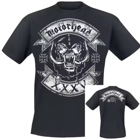 50 BMG Logo Motörhead T-Shirt Men Women Vintage Metal Rock Band Graphic Tee 100% Cotton Summer Stree
