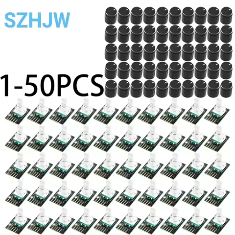 1-50PCS KY-040 Rotary Encoder Module – 20 PPR, 360° Infinite Rotation with Push Button, for Arduino 