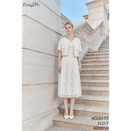 Emspo mid-length lace journalist shirt with stone buttons and pockets on both sides AGS0177 INCLUDED