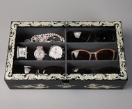 螺鈿鑲嵌高級太陽眼鏡收納架 墨鏡收納 木製首飾盒 龍紋