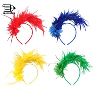 [GoodGirlm1] Women's Colored Feather Fascinator  for Tea Party & Stage QQQ