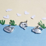 【海洋寶貝】海豚 鯨魚 燈籠魚 - 925純銀項鍊