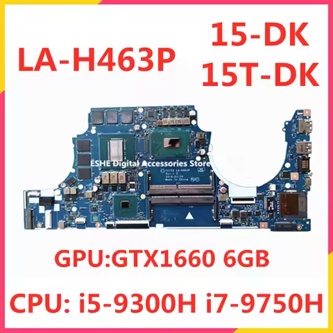 For HP 15T-DK 15-DK Laptop Motherboard L58867-601 L58866-601 i5-9300H i7-9750H Cpu Gtx1660 6GB GPU F