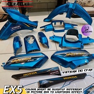 Ex5 Cover set CM6 Blue Cyan Vietnam Edition with Sticker (9) and emblem Horn Logo Ex5 Dream "GP RACI