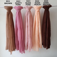 Hijab Pashmina Plisket Miring A41 pleated shawl waffle scarf hijab plisket malaysia import ZIORRA Pr